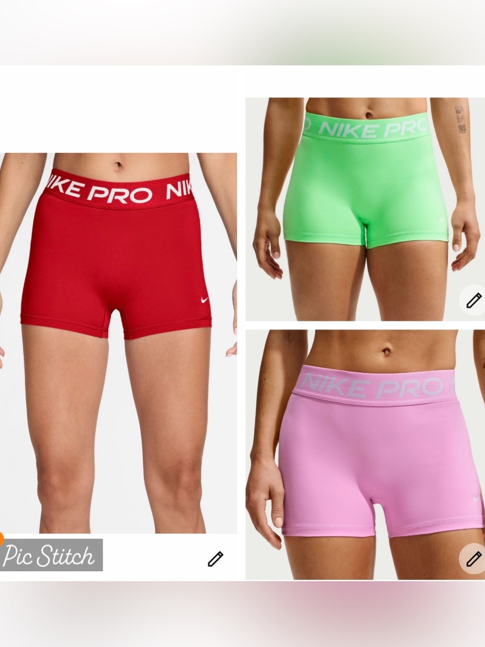 (3 pack) Nike Women's Pro MidRise 3” Shorts